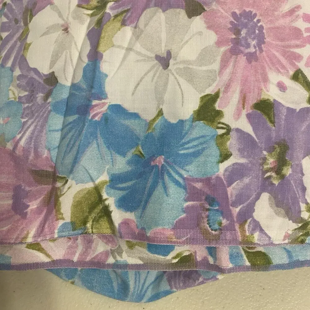 VTG Cotton Blend Twin Fitted Sheet Floral Country Home Cottage 39x79” Mattress